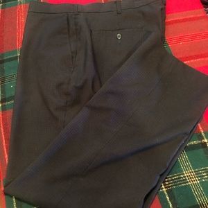 Perry Ellis Portfolio gently worn black with light blue small check.